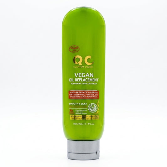 Quantum Colors — Crème Sans Rinçage Végan Oil Replacement | Anti-Casse & Réparation | Romarin + Vitamines A, C & E | 300g